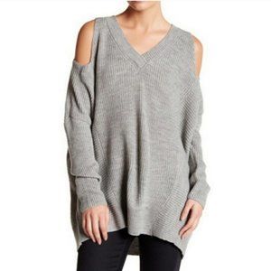 RO&DE Oversized Cold Shoulder Grey Sweater
